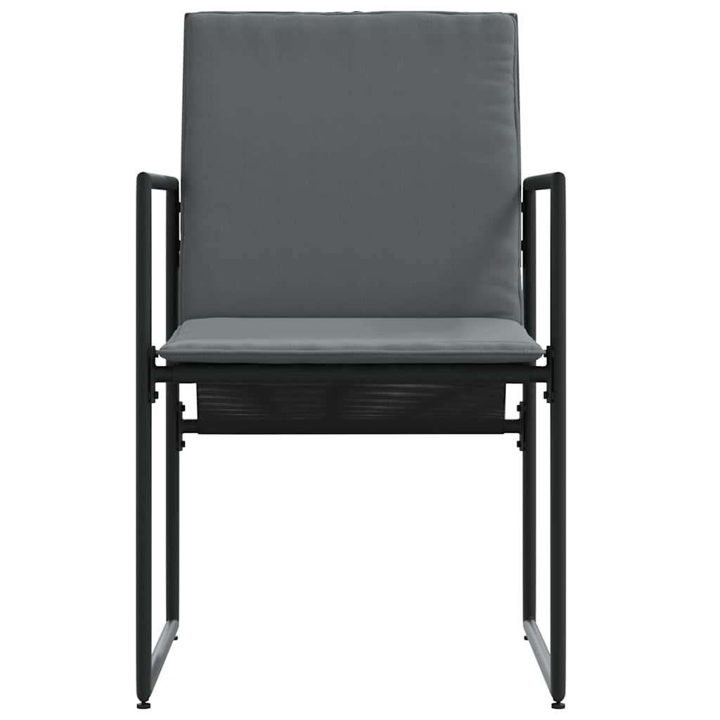 Garden Chairs 4 pcs Black and anthracite 50.5 x 59 x 81.5 cm